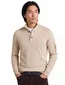 Genti half button trui beige
