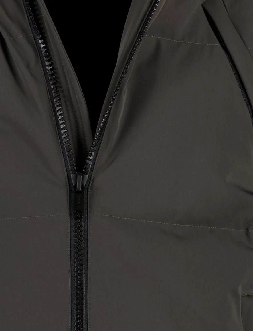 Genti winterjas puffer capuchon donkergrijs
