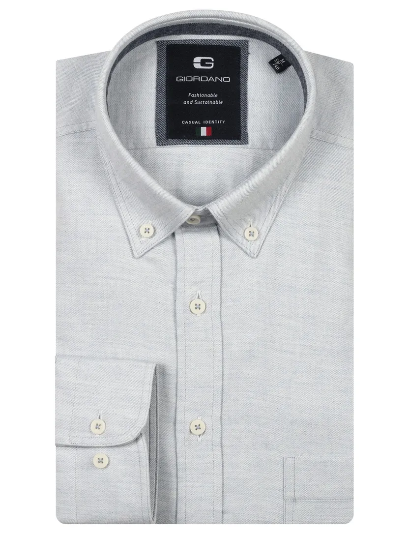casual overhemd Giordano lichtblauw
