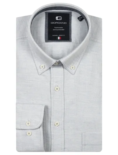 Giordano Giordano casual overhemd lichtblauw