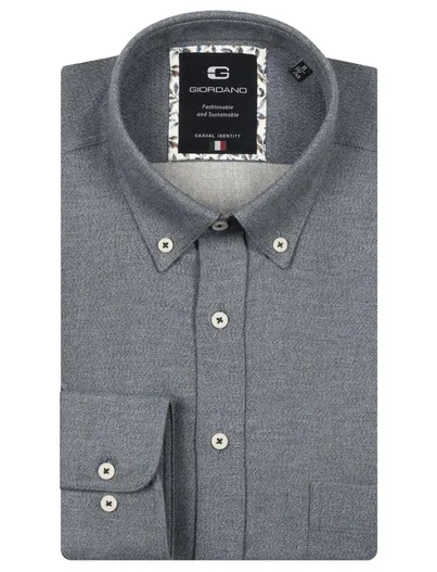Giordano Giordano overhemd navy gemeleerd test OHO