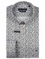Giordano overhemd blauw geprint katoen