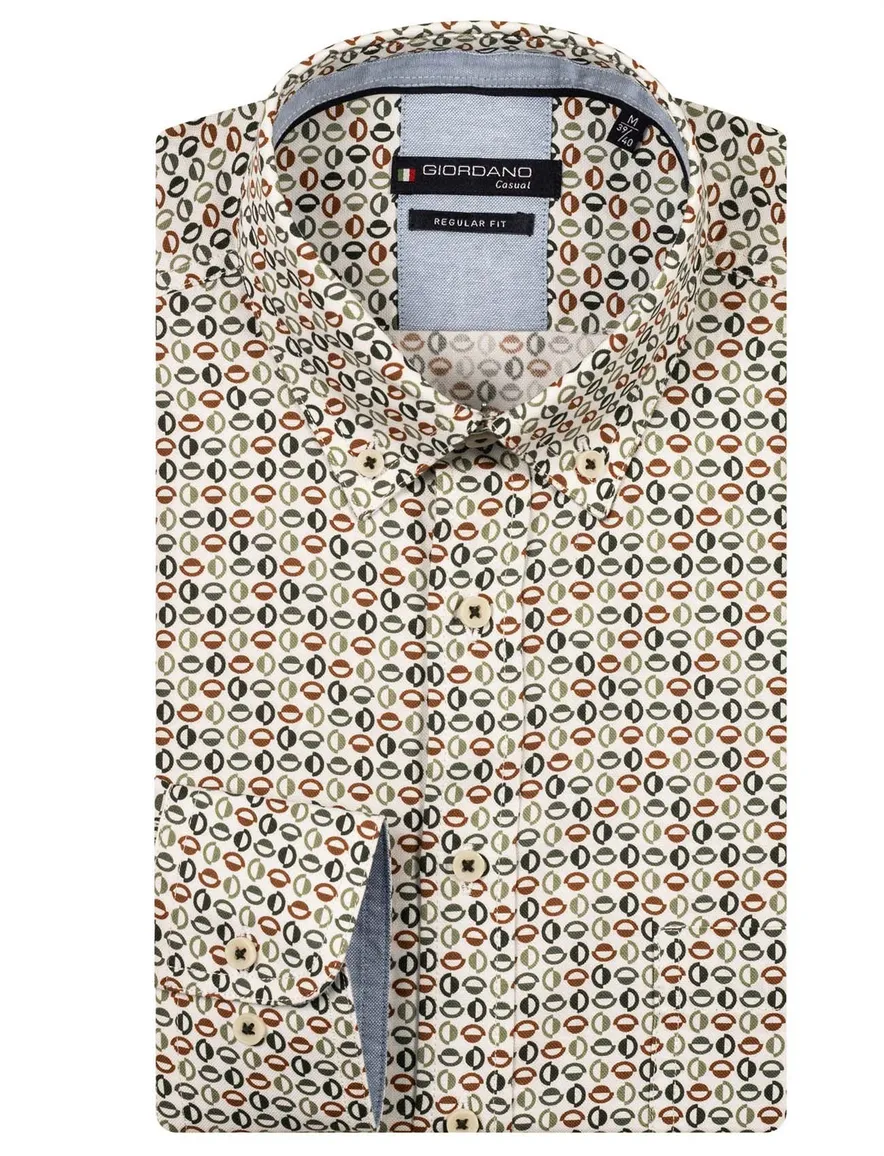 Giordano overhemd groen regular fit
