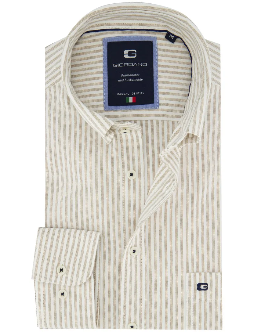 Giordano katoenen overhemd beige
