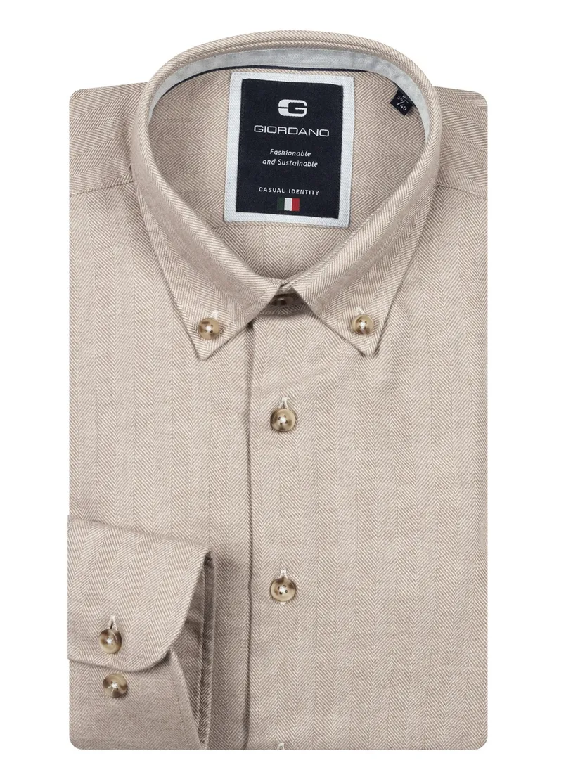 Giordano overhemd beige button down