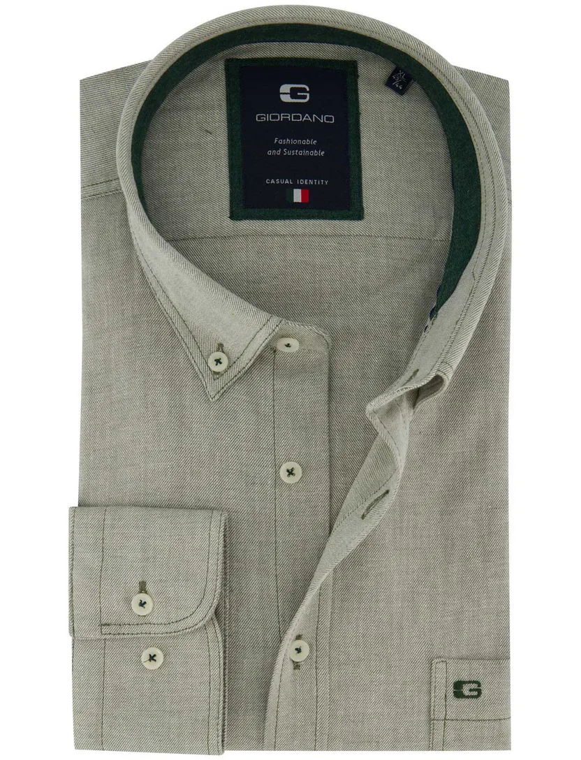 Giordano overhemd groen button down