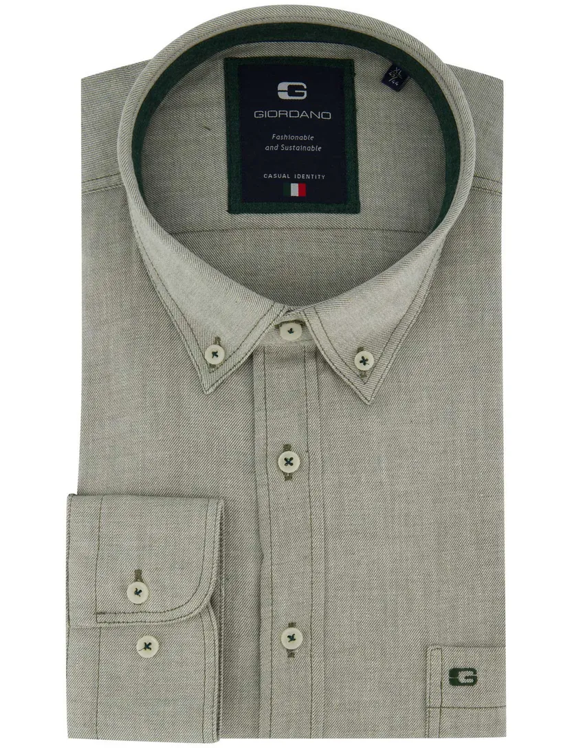Giordano overhemd groen button down