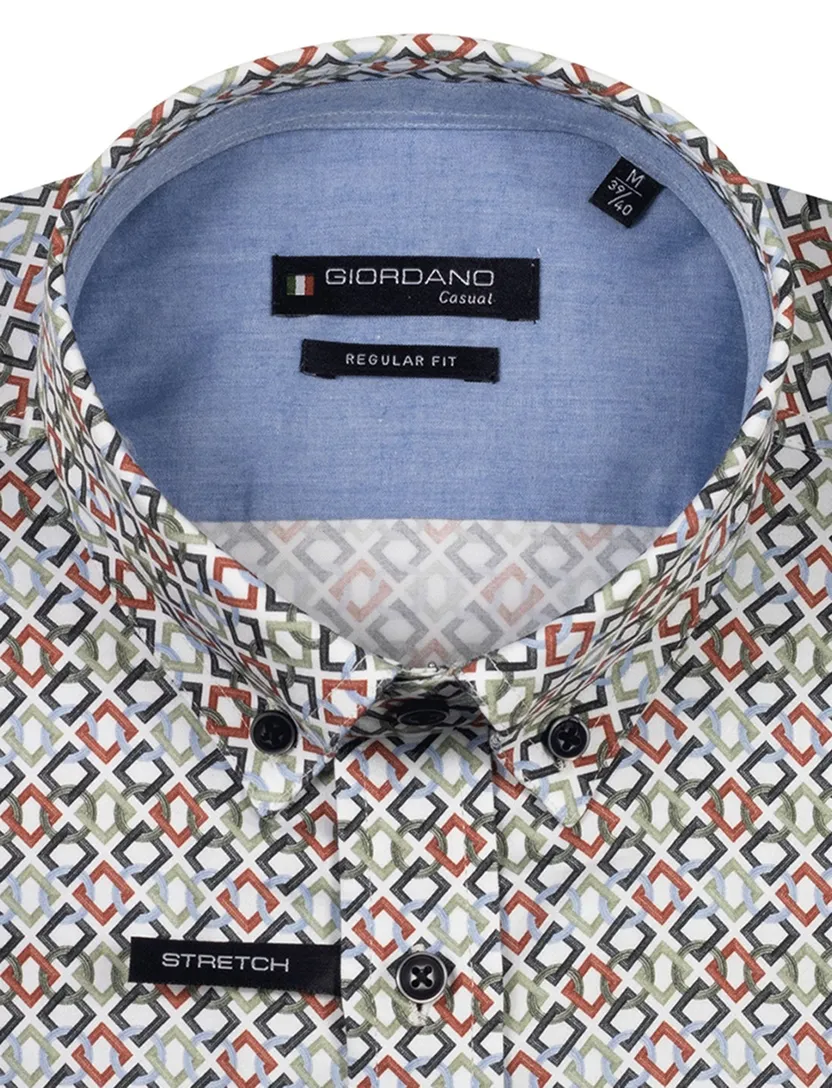 Giordano overhemd geprint groen