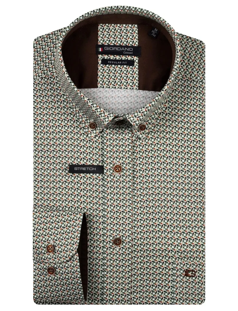casual overhemd Giordano groen