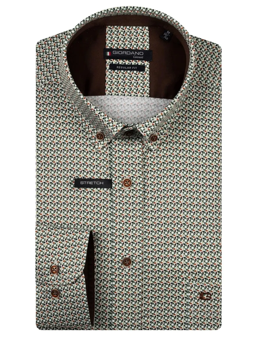 casual overhemd groen Giordano