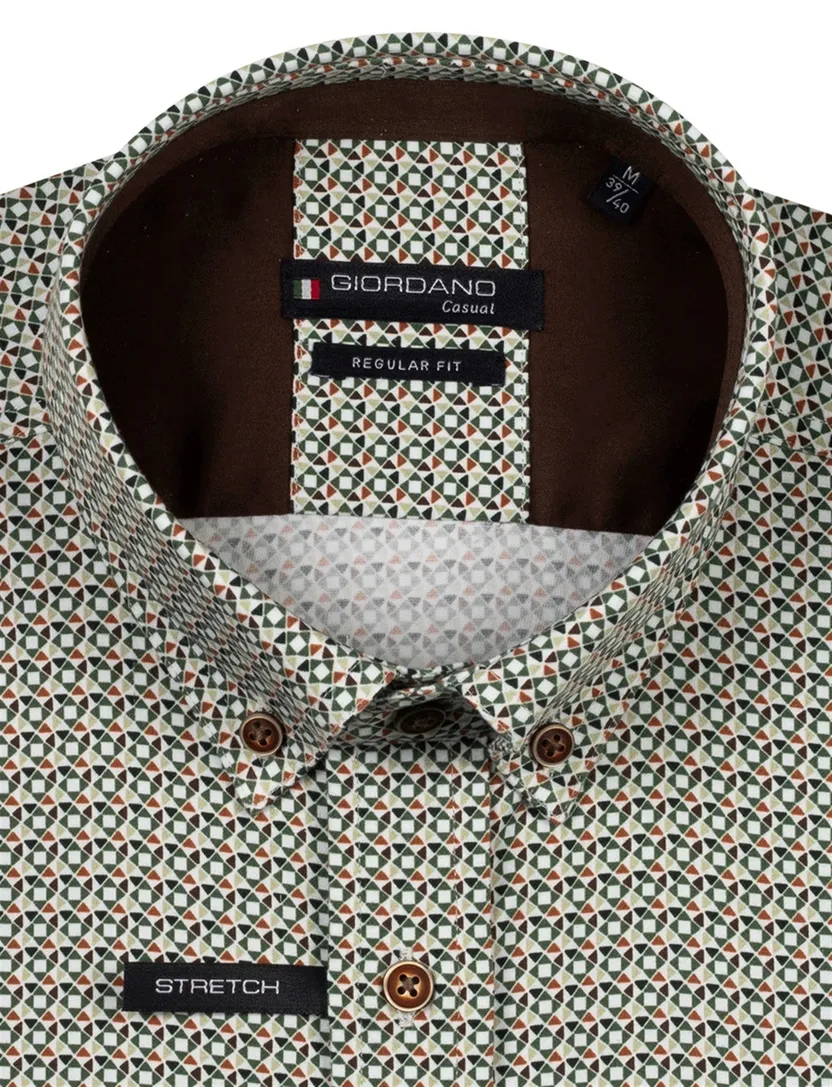casual overhemd Giordano groen