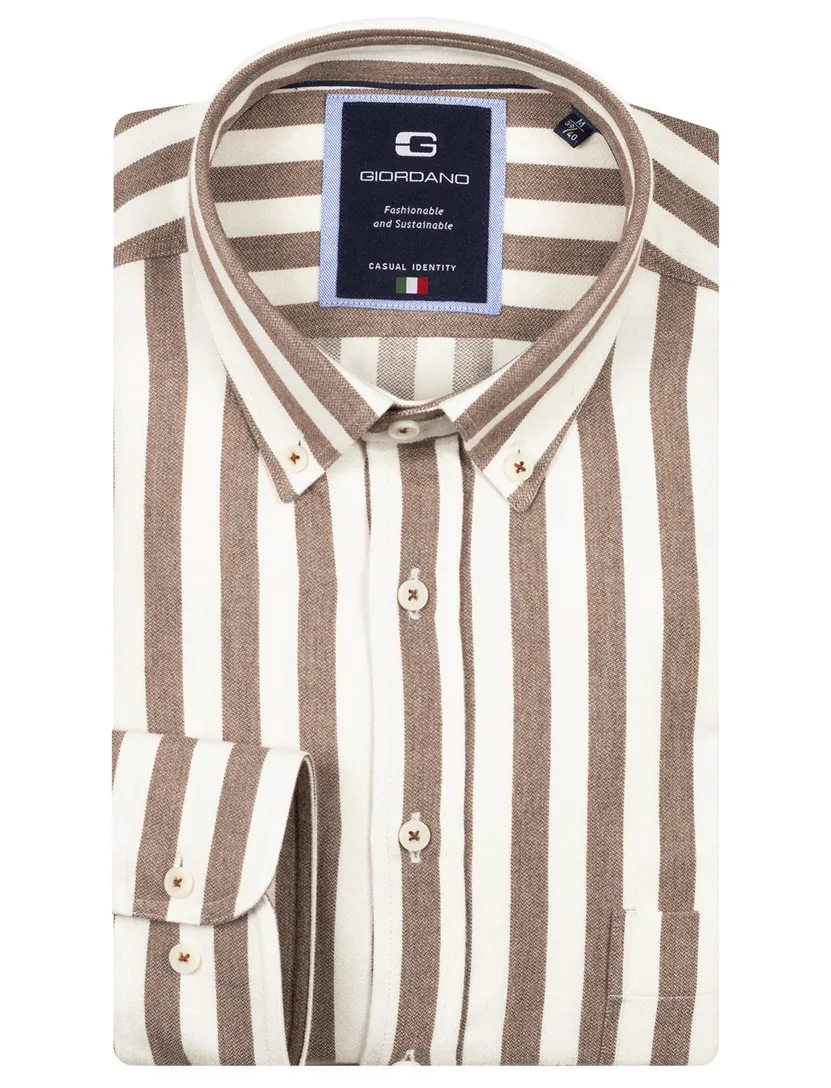 casual overhemd Giordano bruin