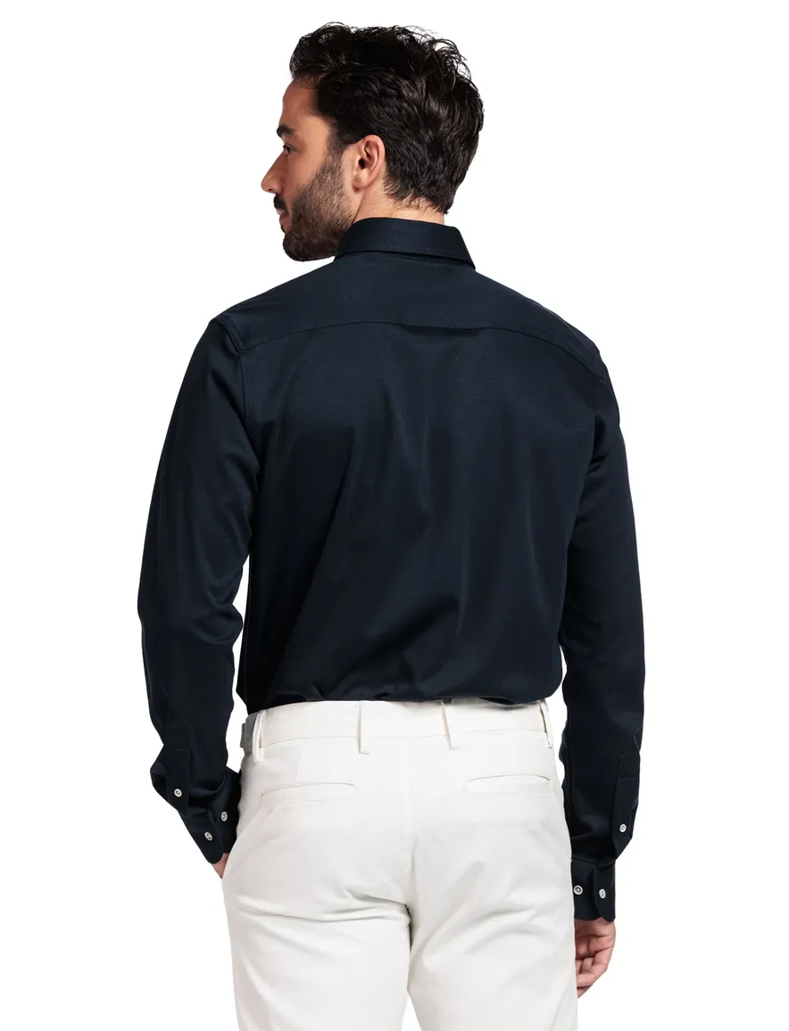 Giordano casual overhemd donkerblauw