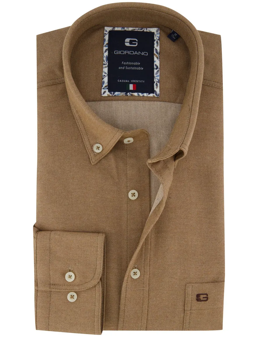 Giordano overhemd bruin