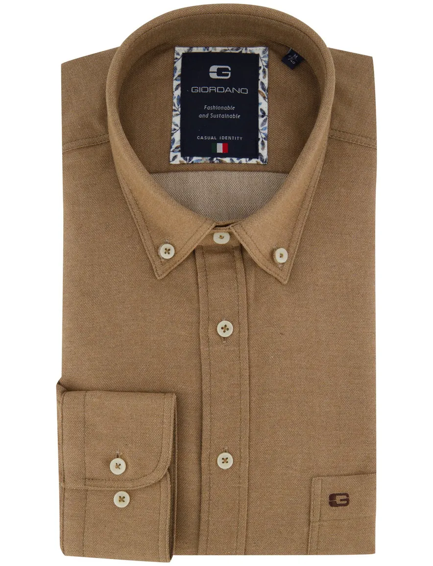 Giordano overhemd bruin