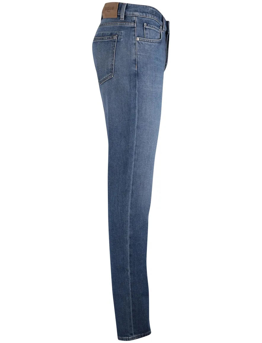 Barmas blauw effen jeans denim normale fit