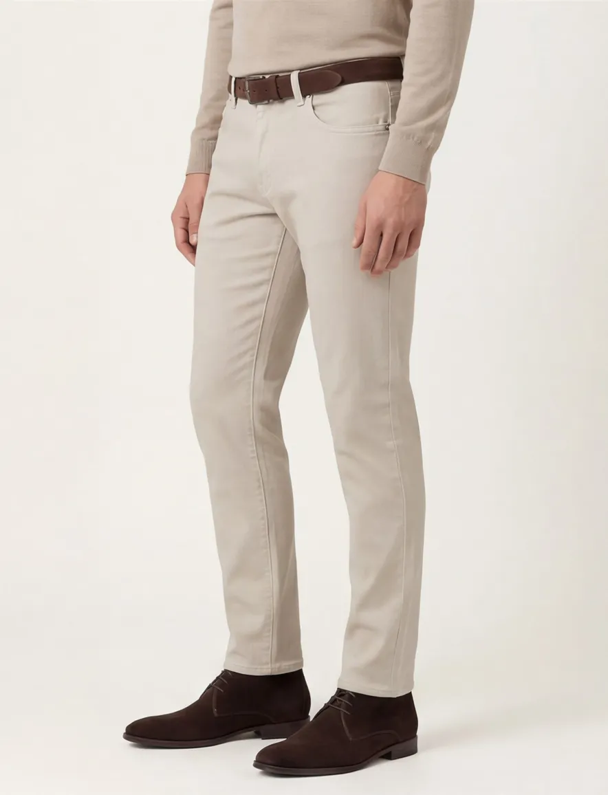Beige Barmas Dean 5-pocket broek