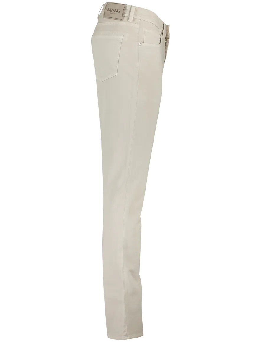 Beige Barmas Dean 5-pocket broek