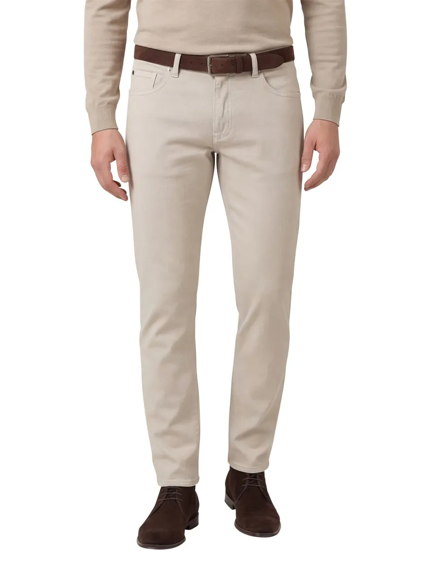Beige Barmas Dean 5-pocket broek