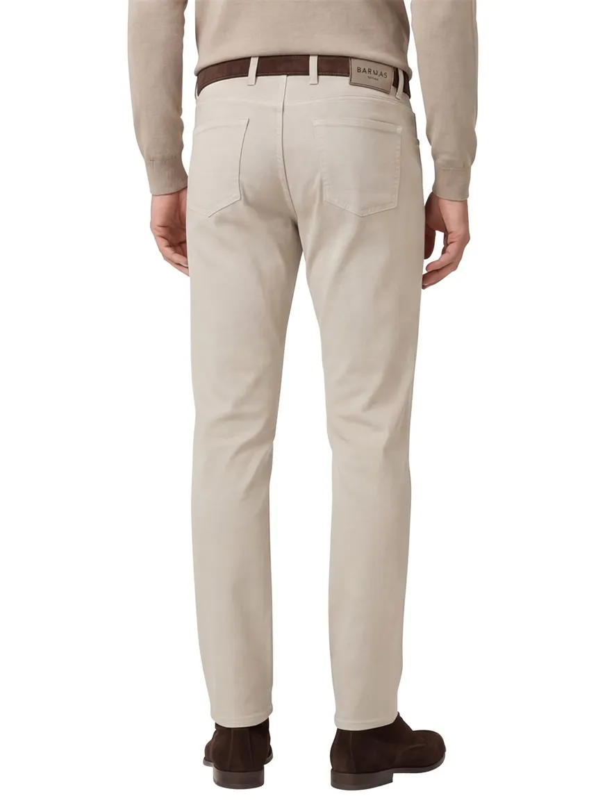 Beige Barmas Dean 5-pocket broek
