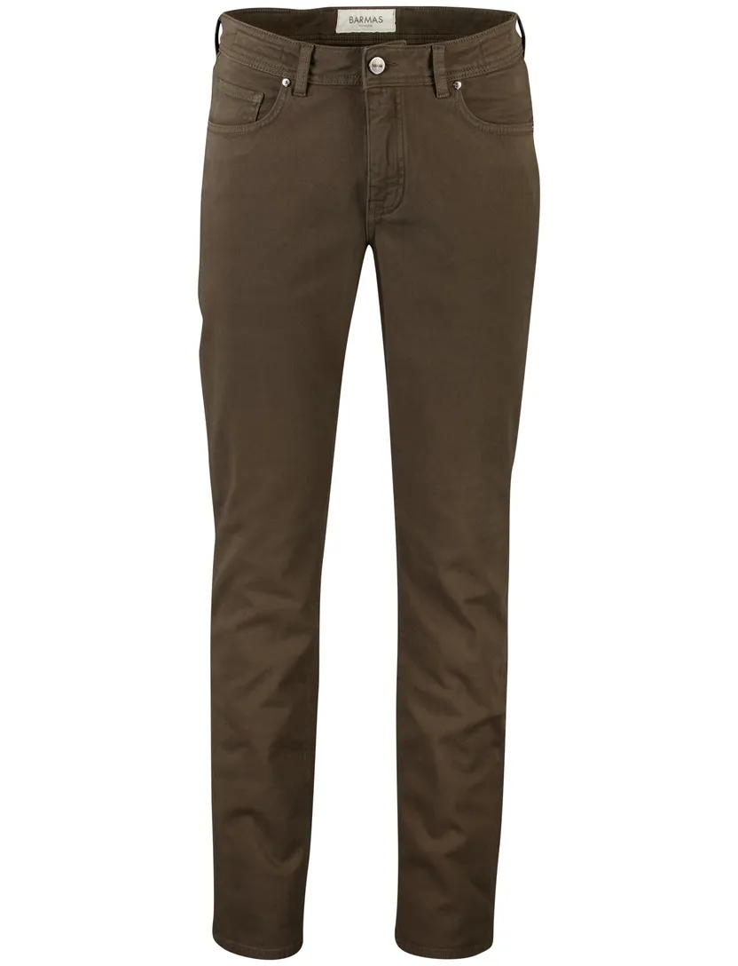 Broek Barmas Dean bruin 5-pocket