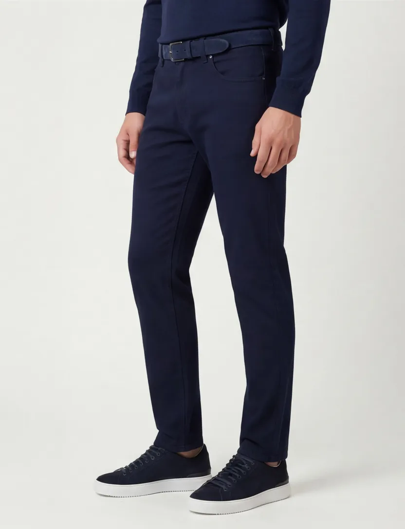 Broek Barmas Dean navy 5-pocket