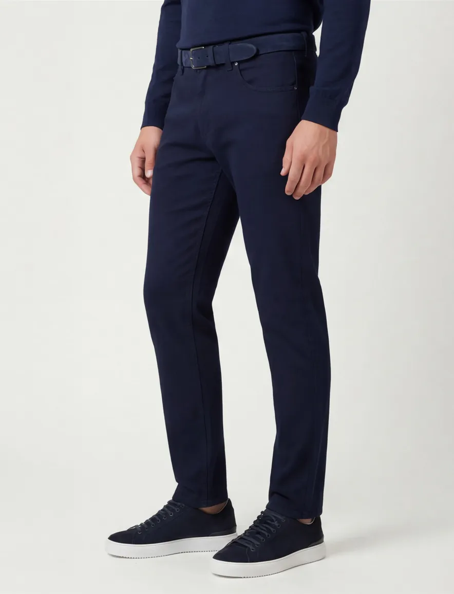 Navy Barmas Dean 5-pocket broek