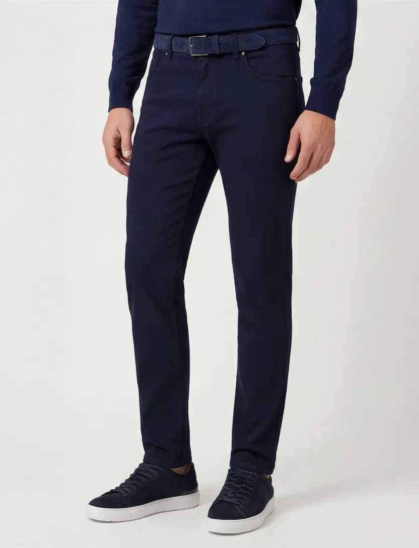 Broek Barmas Dean navy 5-pocket
