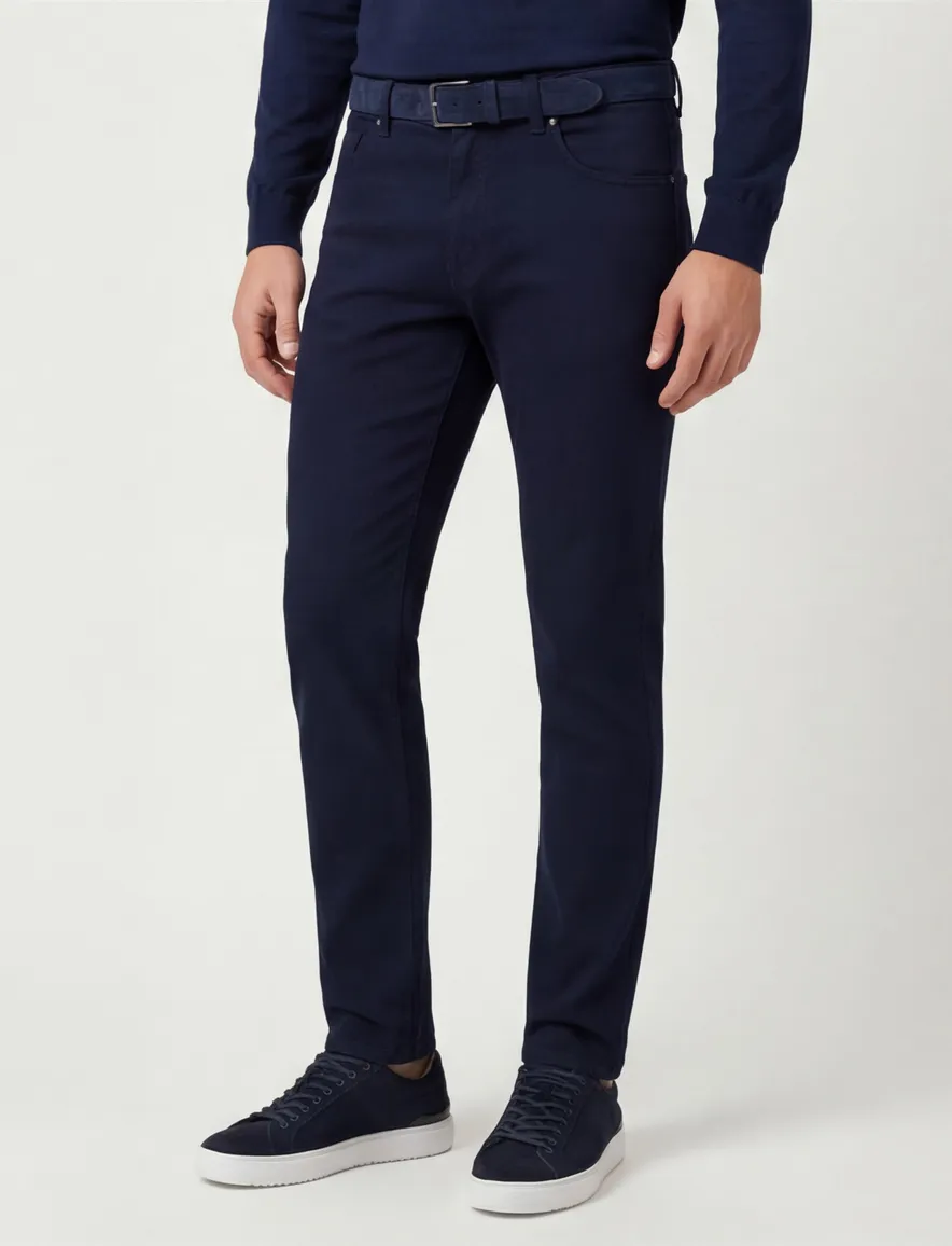 Navy Barmas Dean 5-pocket broek