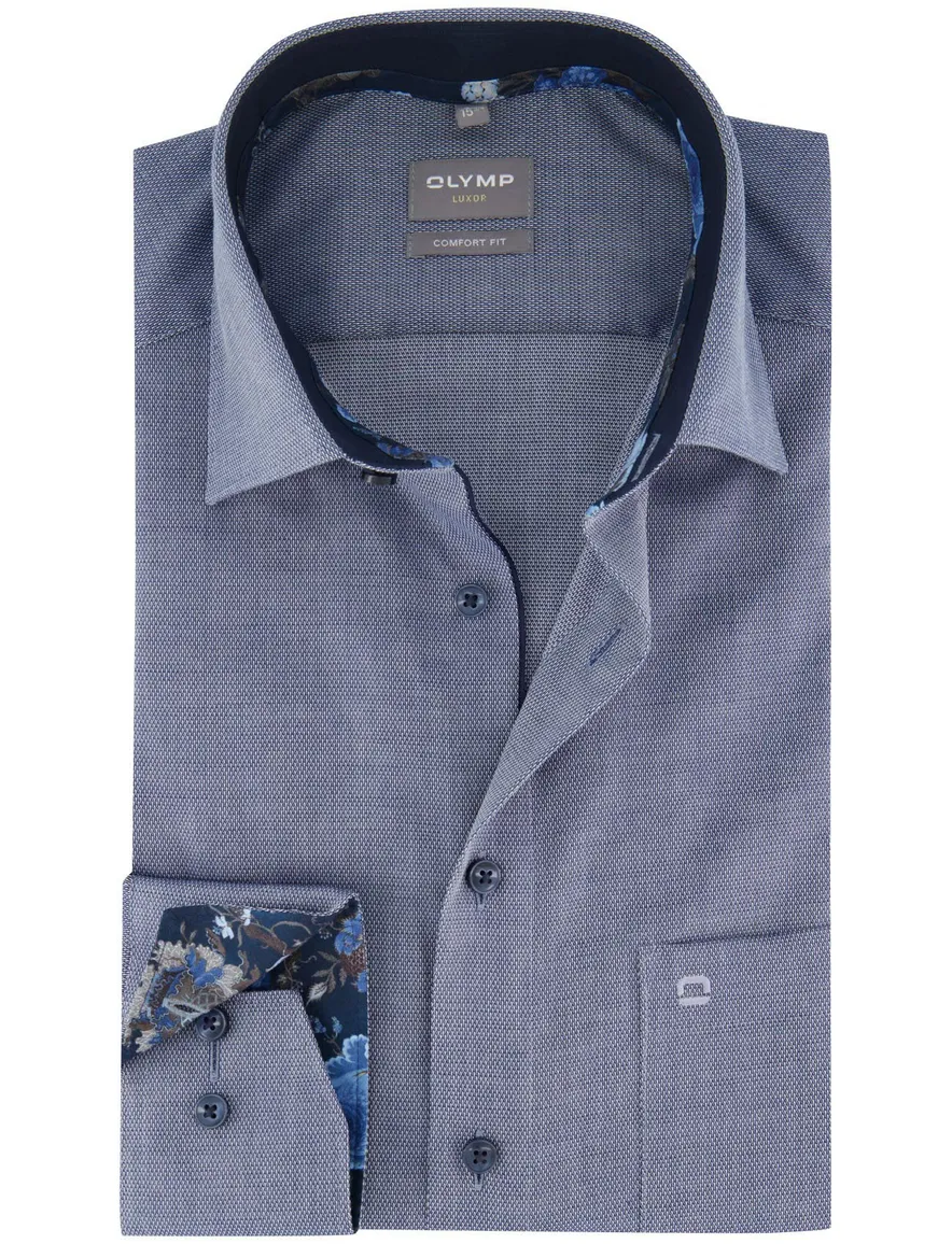 Olymp Luxor Comfort Fit business overhemd blauw