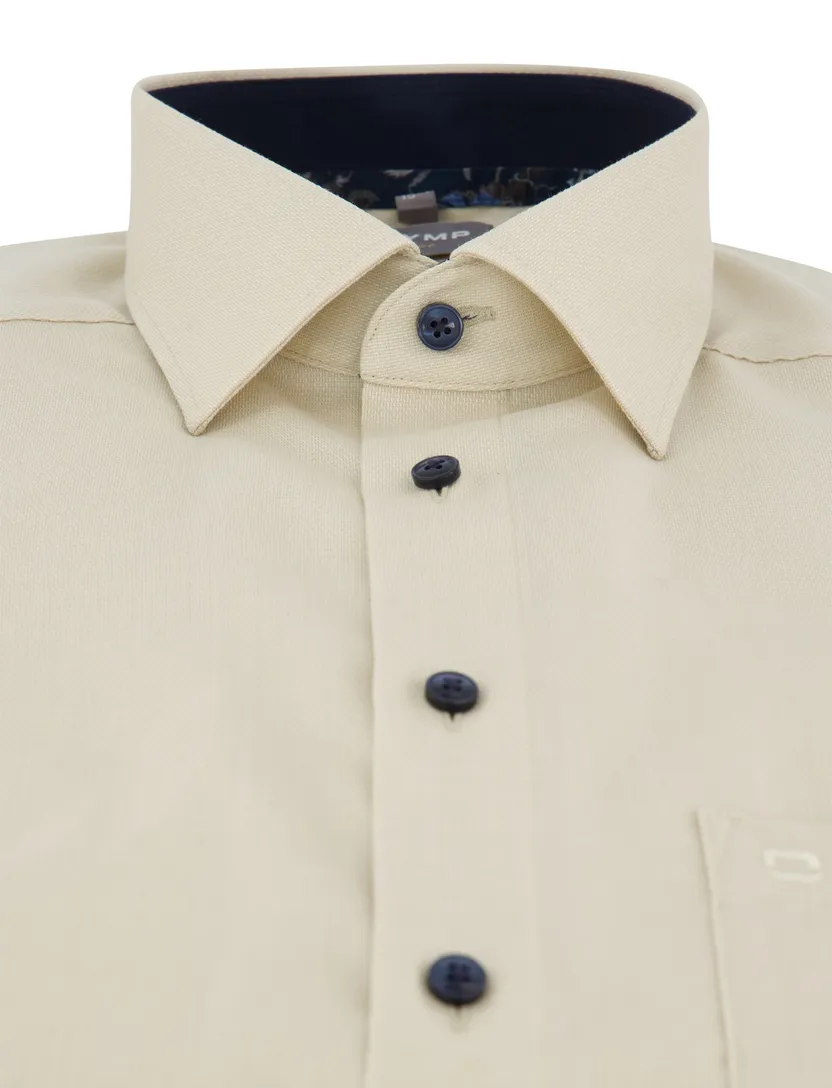 overhemd Olymp Luxor Comfort Fit beige strijkvrij