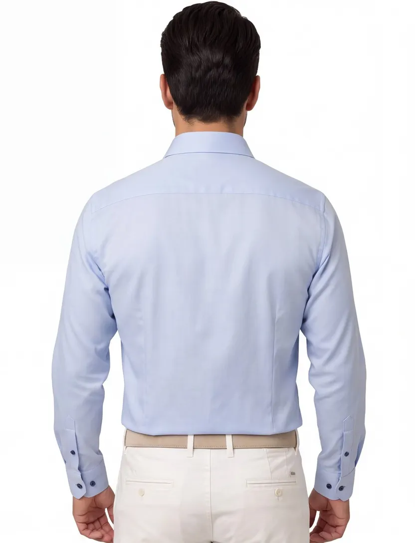 Olymp comfort fit overhemd blauw katoen