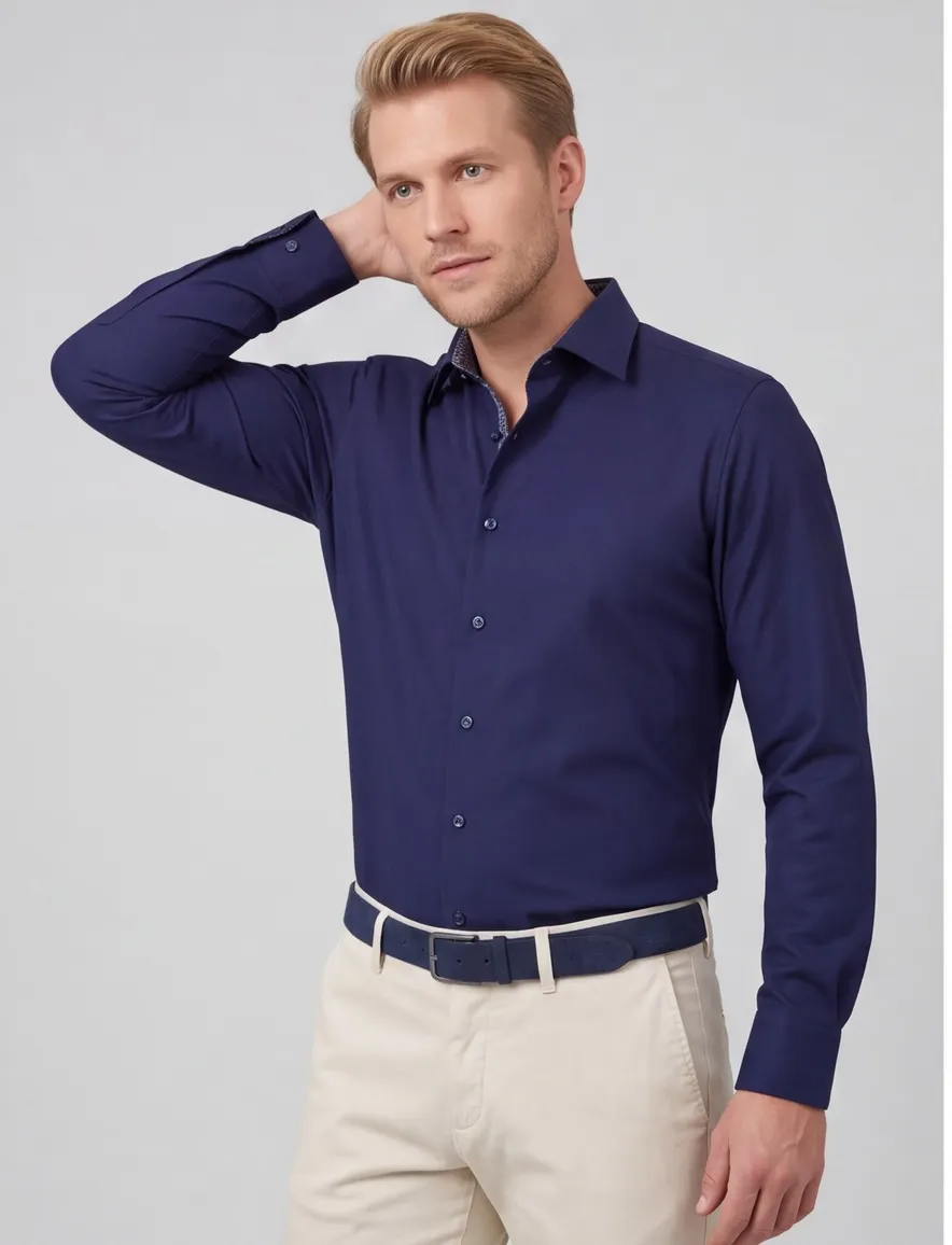 business overhemd donkerblauw Olymp Luxor Comfort Fit
