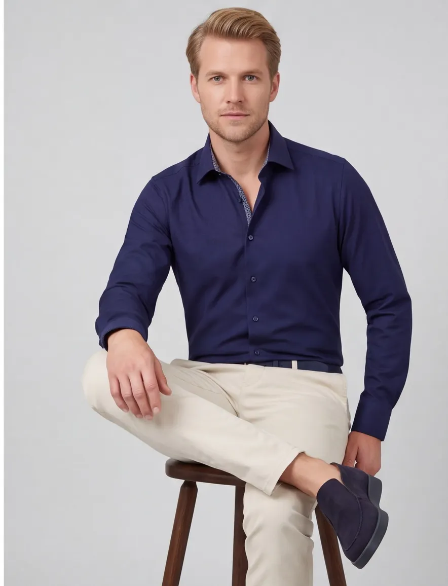 business overhemd donkerblauw Olymp Luxor Comfort Fit
