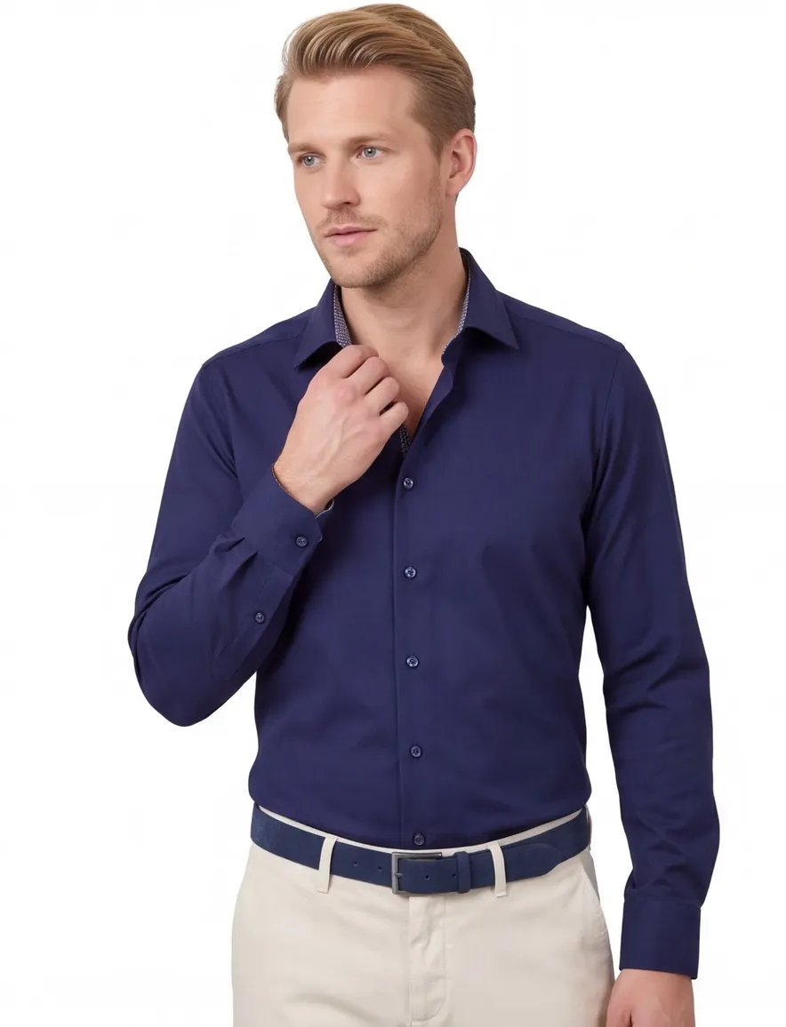 business overhemd donkerblauw Olymp Luxor Comfort Fit