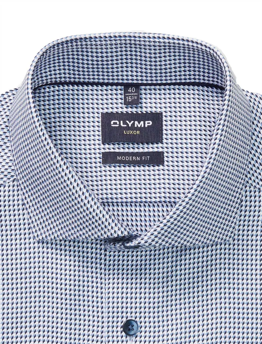 business overhemd blauw Olymp Luxor Modern Fit