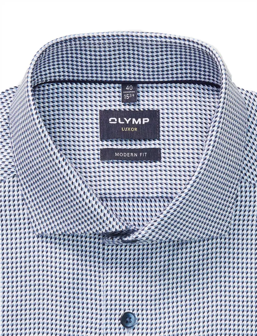 Olymp overhemd Luxor Modern Fit blauw