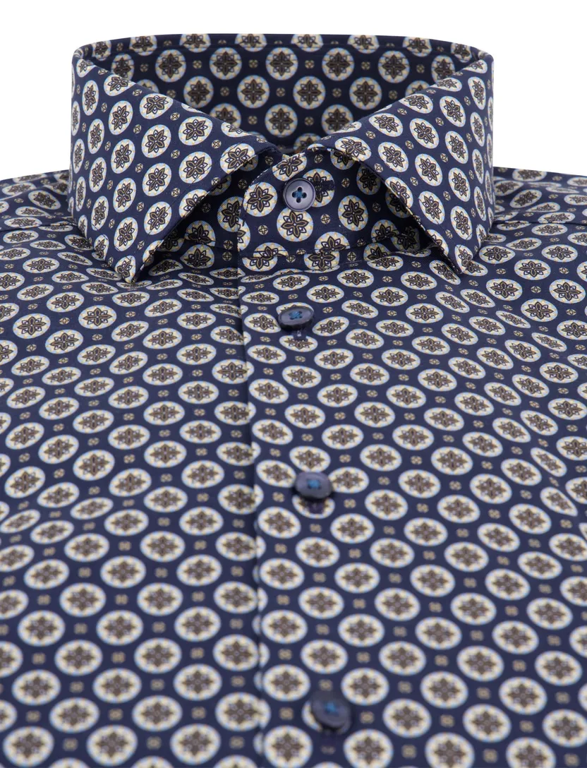 Business overhemd Olymp Luxor Modern Fit donkerblauw katoen