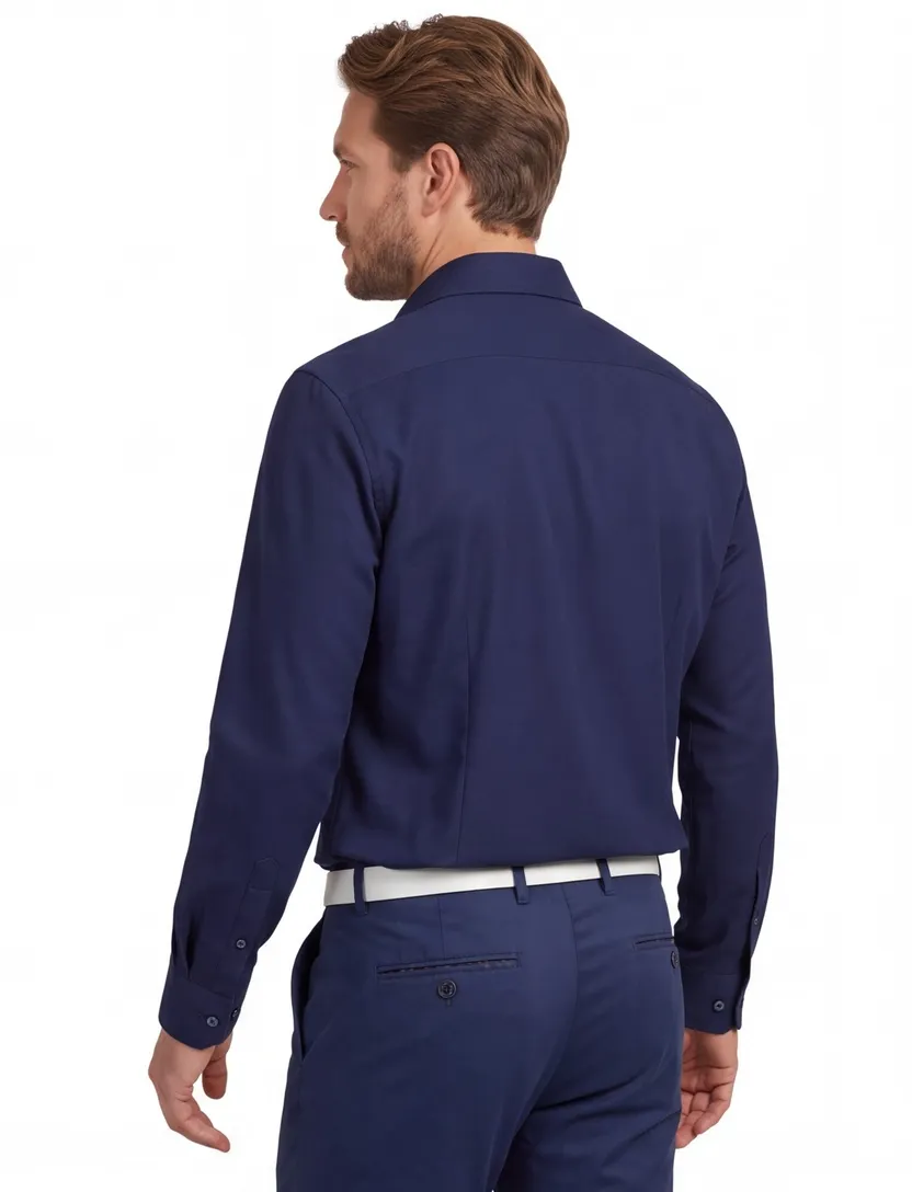 Olymp overhemd Luxor 24/Seven navy Modern Fit effen