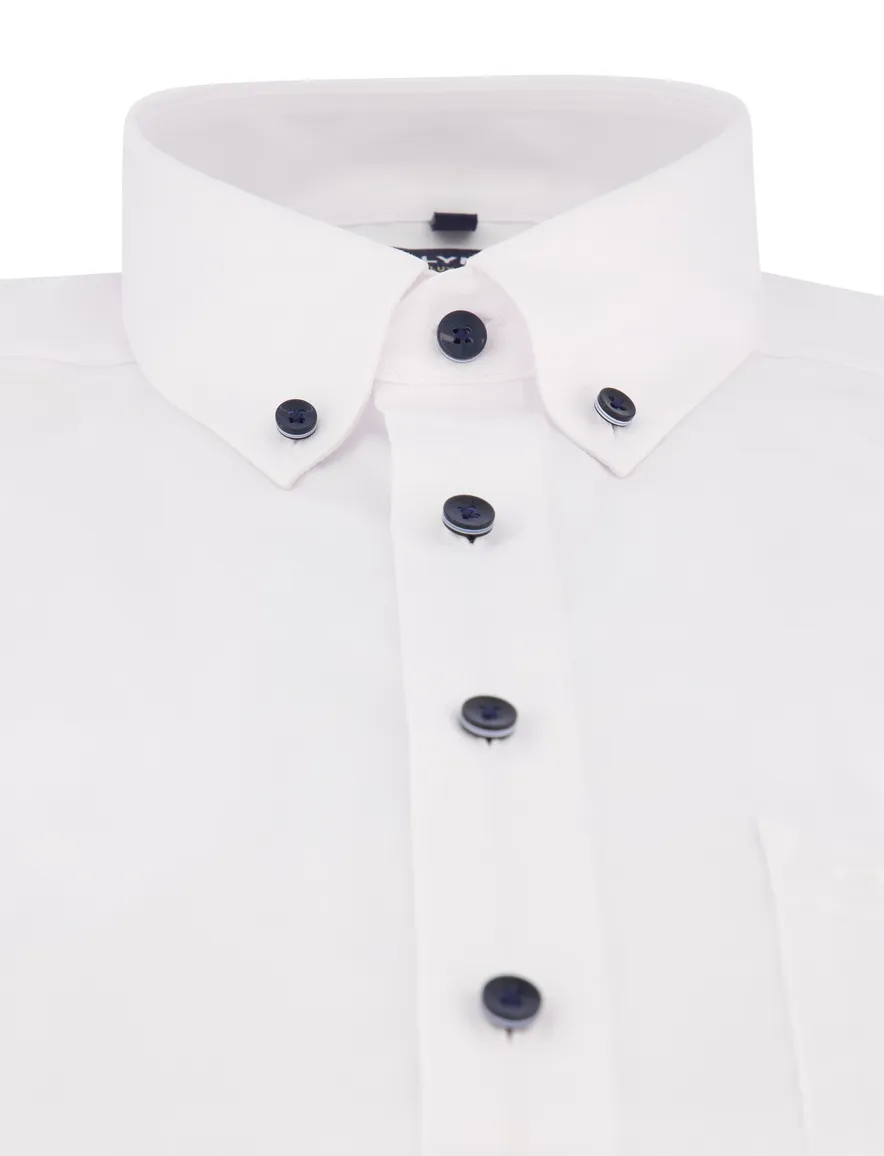 overhemd mouwlengte 7 wit Olymp Luxor Modern Fit