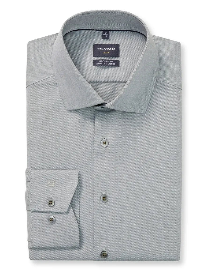 Olymp overhemd grijs Luxor 24/Seven ml7 Modern Fit