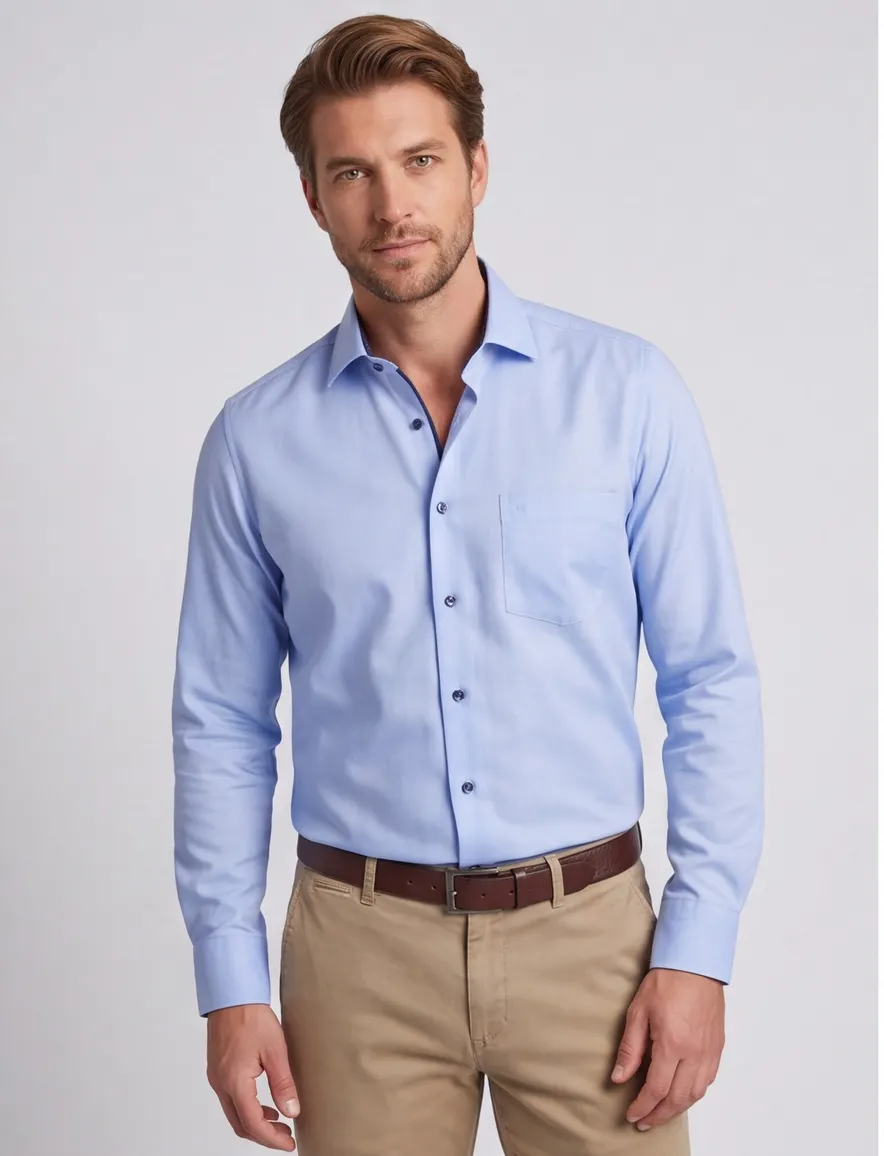 overhemd mouwlengte 7 blauw Olymp Luxor Modern Fit