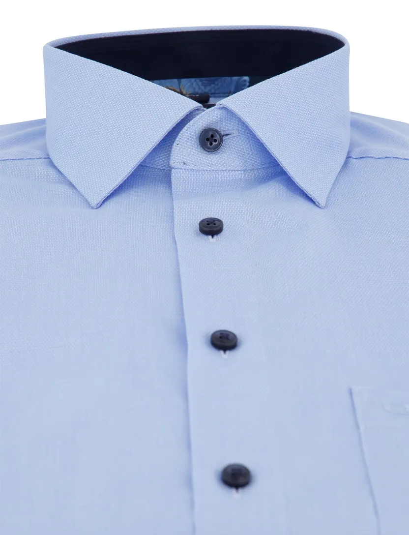 overhemd mouwlengte 7 Olymp Luxor Modern Fit blauw effen