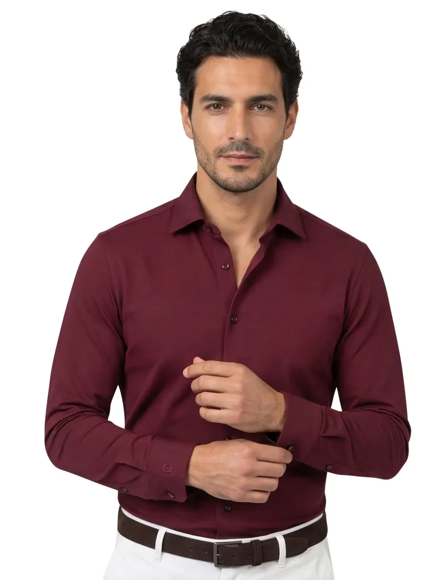 Olymp overhemd rood Level Five 24/Seven Body Fit