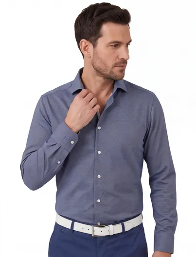 Olymp Olymp level 5 overhemd body fit navy