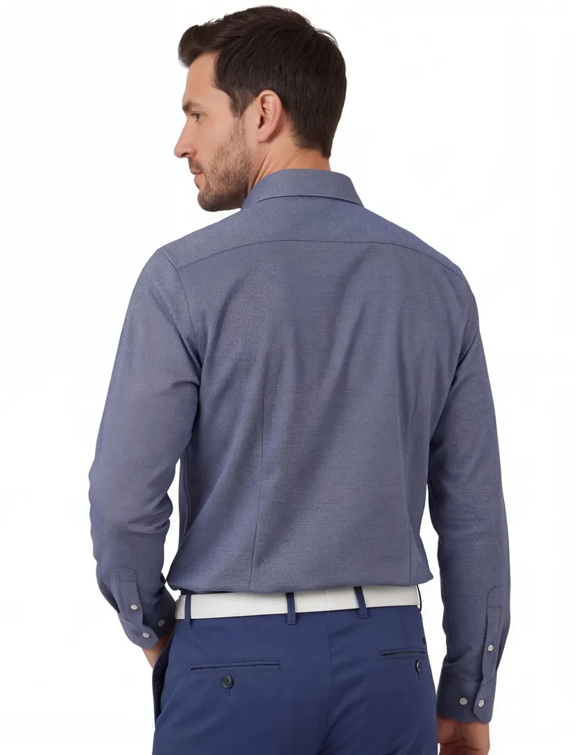 Olymp level 5 overhemd body fit navy