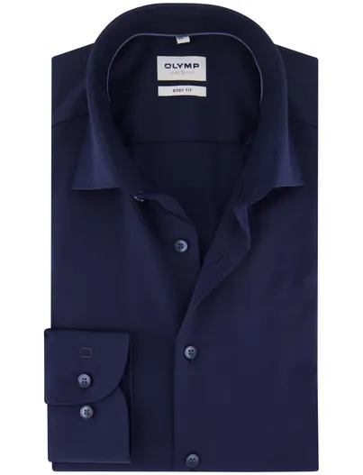 Olymp Business overhemd Olymp Level Five body fit donkerblauw