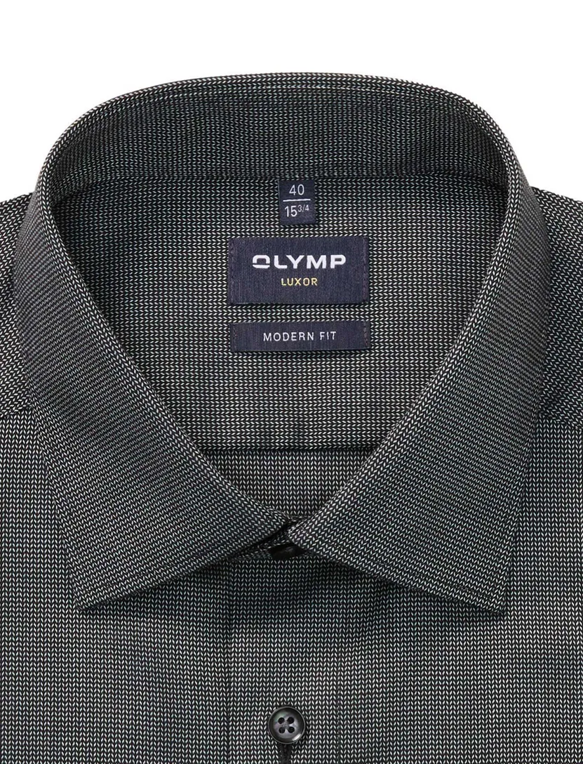 overhemd mouwlengte 7 Olymp Luxor Modern Fit grijs
