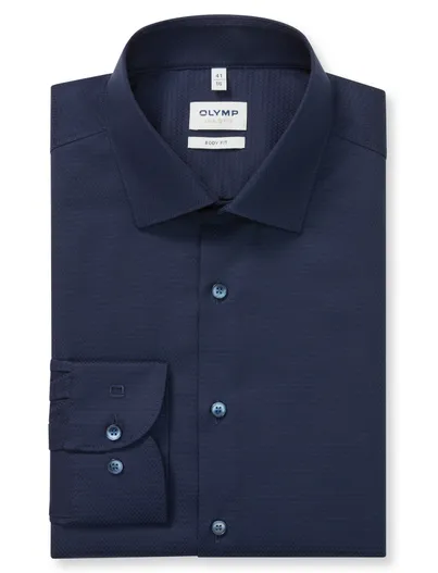 Olymp Olymp overhemd donkerblauw Level Five Body Fit katoen ml7