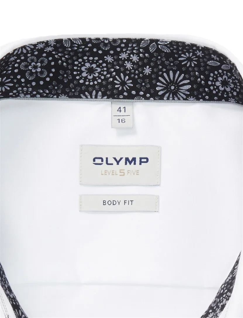 Olymp level five overhemd body fit wit